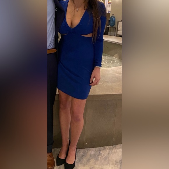 Wild Fable Royal Blue Long Sleeve Dress - Picture 7 of 7